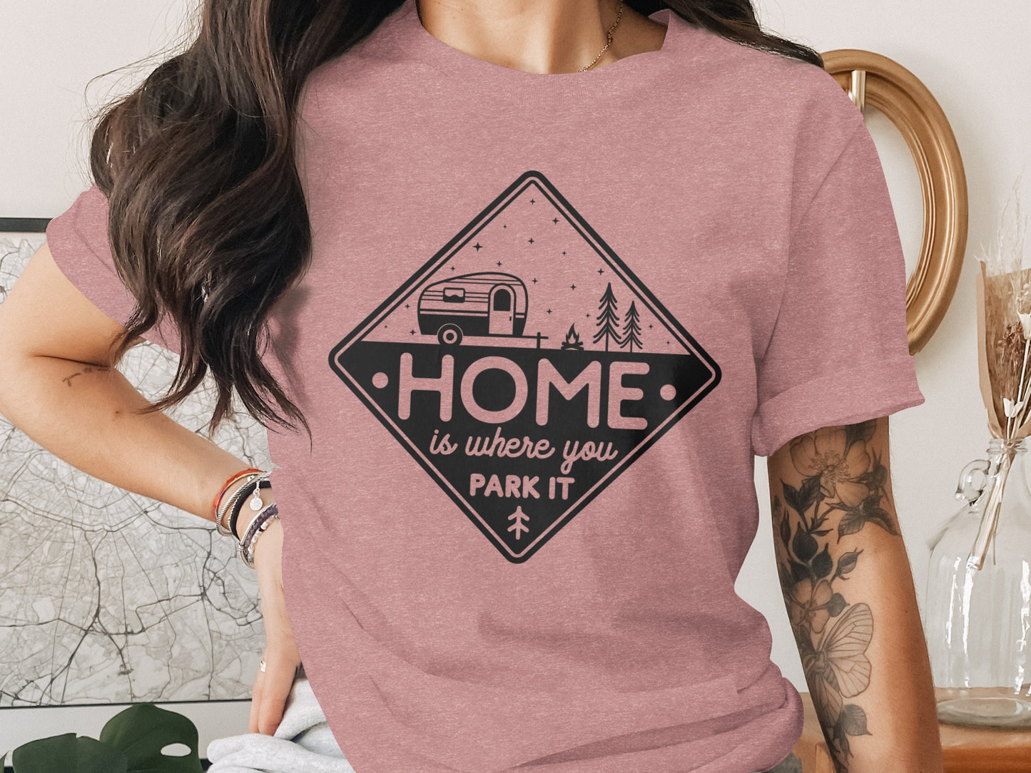 Home Is Where You Park It Camping RV Adventure T-Shirt T-Shirt - Outdoor & Adventure Collection - Mile Marker 16 Gear by Cloud 16 Clothing Co.