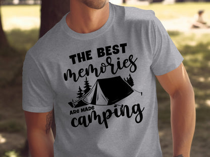 The Best Memories Are Made Camping Outdoors T-Shirt T-Shirt - Outdoor & Adventure Collection - Mile Marker 16 Gear by Cloud 16 Clothing Co.