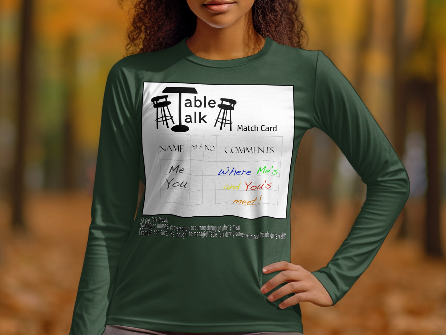 Table Talk Match Card Long Sleeve Shirt