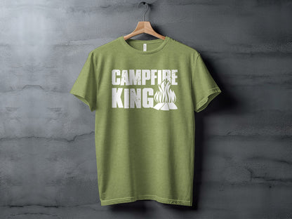 Campfire King Flames Graphic Outdoors Adventure T-Shirt T-Shirt - Outdoor & Adventure Collection - Mile Marker 16 Gear by Cloud 16 Clothing Co.