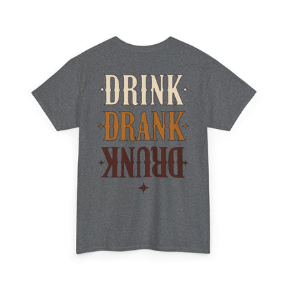 Scrappy Malone's Relaxed Fit 'Drink Drank Drunk' Funny T-Shirt - Unisex Cotton Tee