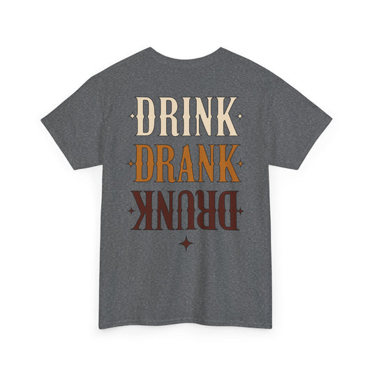 Scrappy Malone's Relaxed Fit 'Drink Drank Drunk' Funny T-Shirt - Unisex Cotton Tee