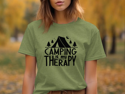 Camping Is My Therapy Outdoor Nature Adventure T-Shirt T-Shirt - Outdoor & Adventure Collection - Mile Marker 16 Gear by Cloud 16 Clothing Co.