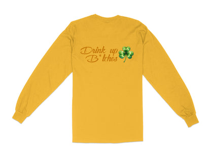 Scrappy Malone's Bar, Bar Logo Art, Irish Bar Sign, Shamrock Design, St Patricks Day Gift, Lucky Charm Bar Decor T-Shirt - Scrappy Malone's Bar 100-Proof Humor - Cloud 16 Clothing Co.