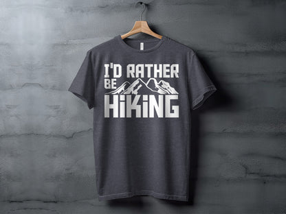 I Would Rather Be Hiking Mountains Graphic Design T-Shirt T-Shirt - Outdoor & Adventure Collection - Mile Marker 16 Gear by Cloud 16 Clothing Co.