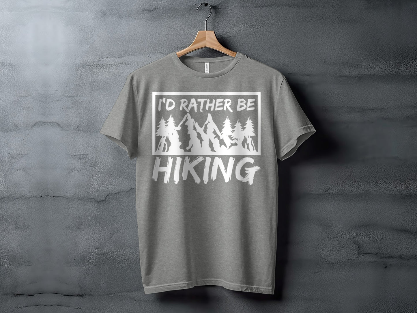 I would rather be Hiking outdoors Mountain T-Shirt T-Shirt - Outdoor & Adventure Collection - Mile Marker 16 Gear by Cloud 16 Clothing Co.