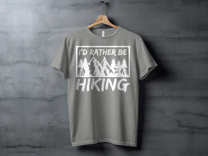 I would rather be Hiking outdoors Mountain T-Shirt T-Shirt - Outdoor & Adventure Collection - Mile Marker 16 Gear by Cloud 16 Clothing Co.