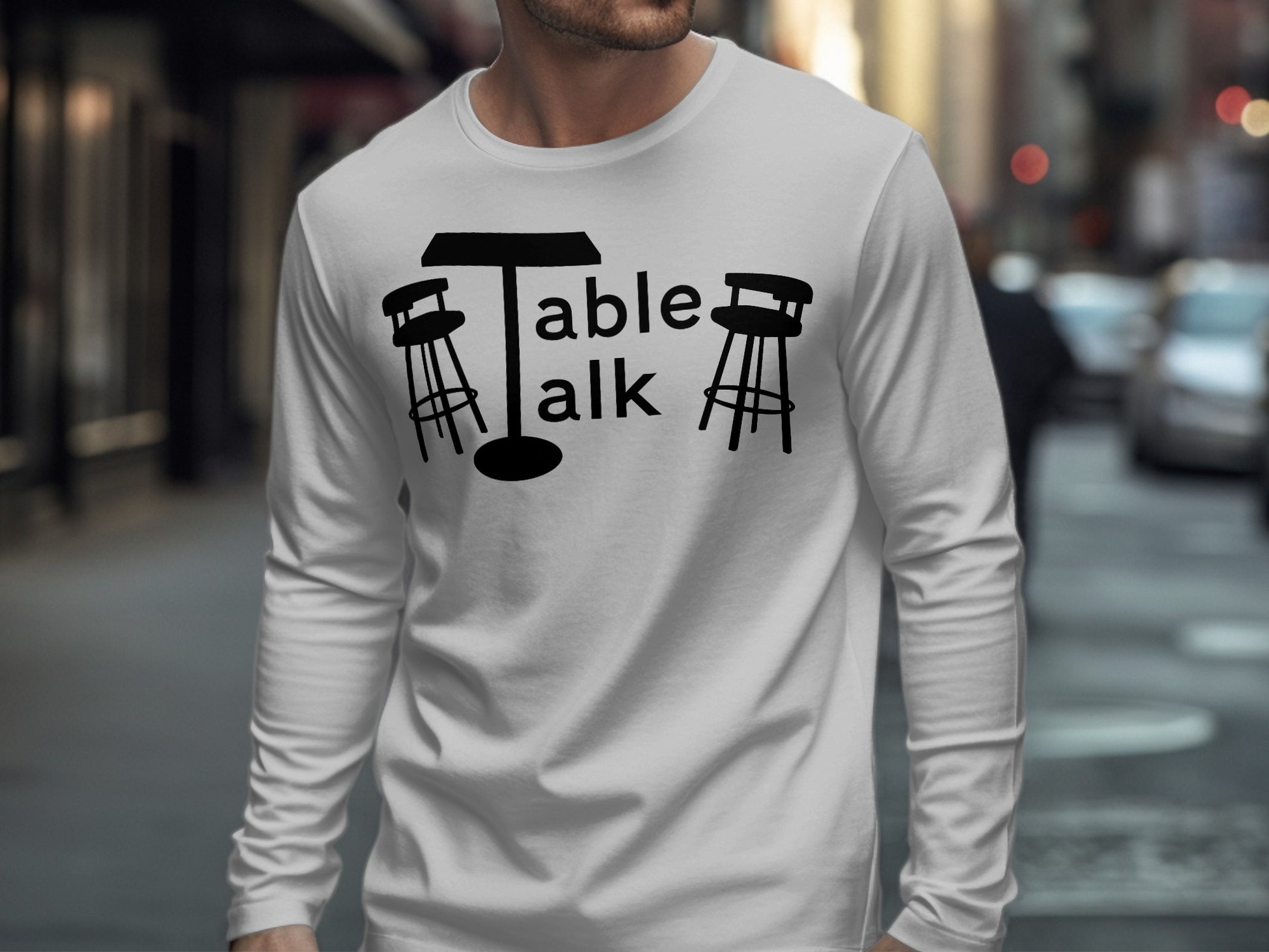 Table Talk Graphic Long Sleeve Shirt