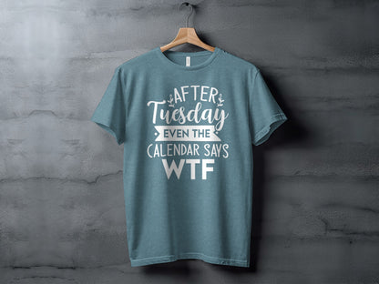 After Tuesday Even the Calendar Says WTF T-shirt