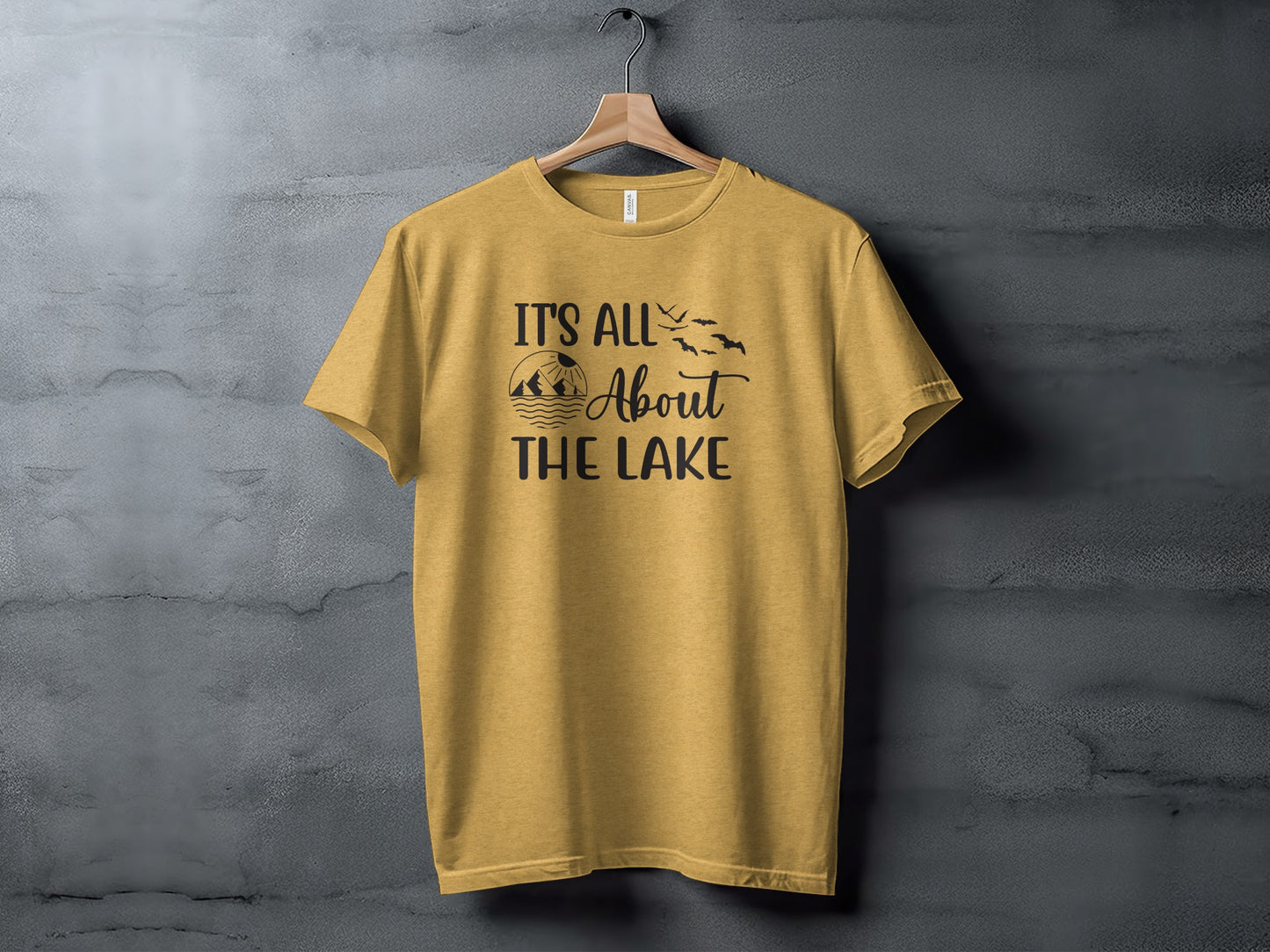 It's All About The Lake Mountain and Birds Graphic T-Shirt T-Shirt - Outdoor & Adventure Collection - Mile Marker 16 Gear by Cloud 16 Clothing Co.