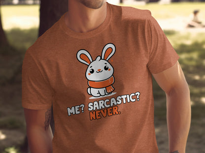 Me? Sarcastic? Never Cute Bunny Graphic Tee