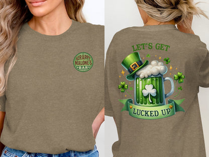 Scrappy Malone's Bar, Irish Pub, Shamrock Decor, Unique Gift, Other Products, St Patrick's Day Bar Sign, Irish Decor T-Shirt - Scrappy Malone's Bar 100-Proof Humor - Cloud 16 Clothing Co.