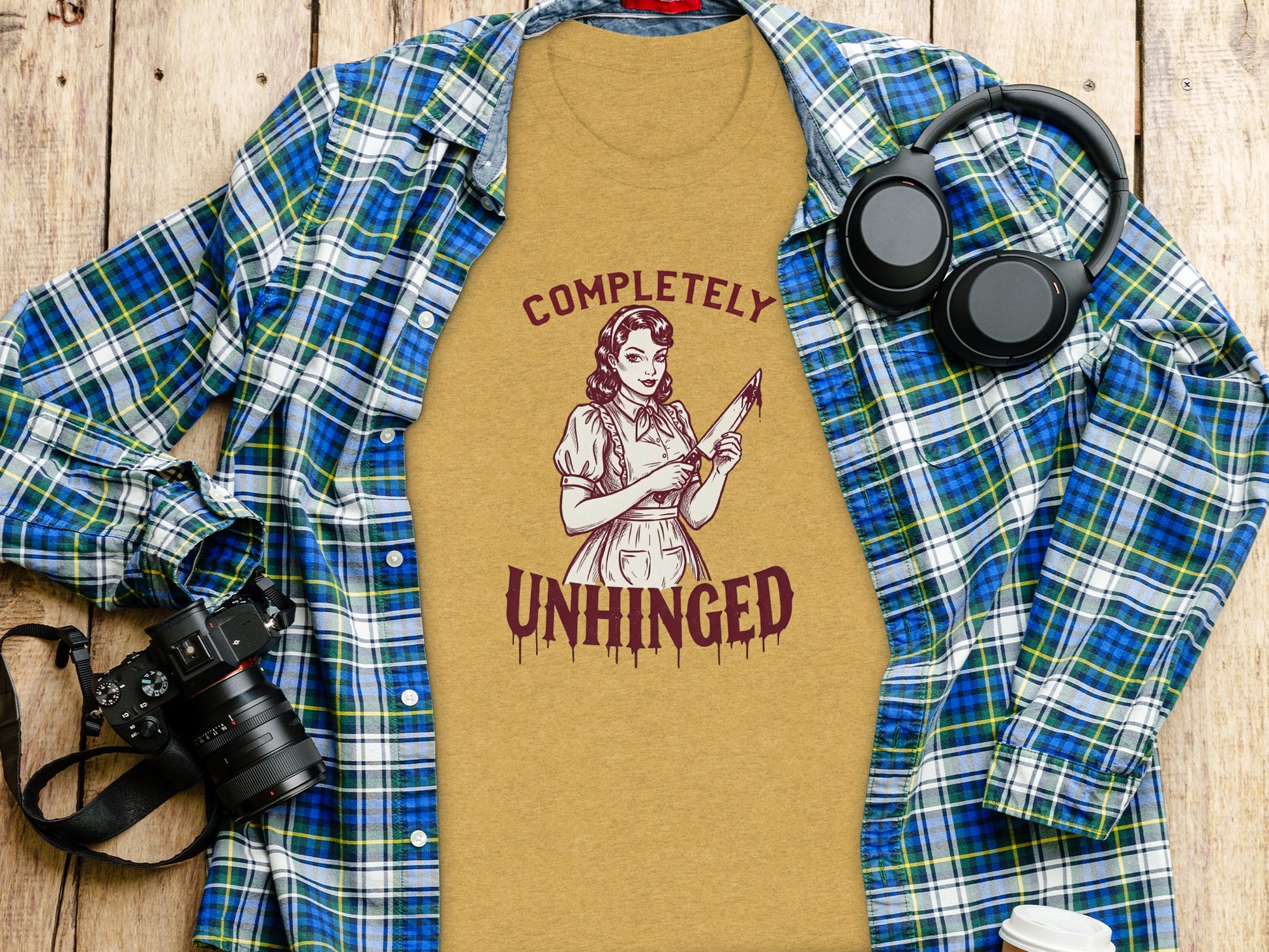Completely Unhinged Vintage Print T-shirt Product