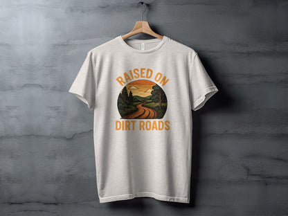 Raised On Dirt Roads Retro Themed T-shirt