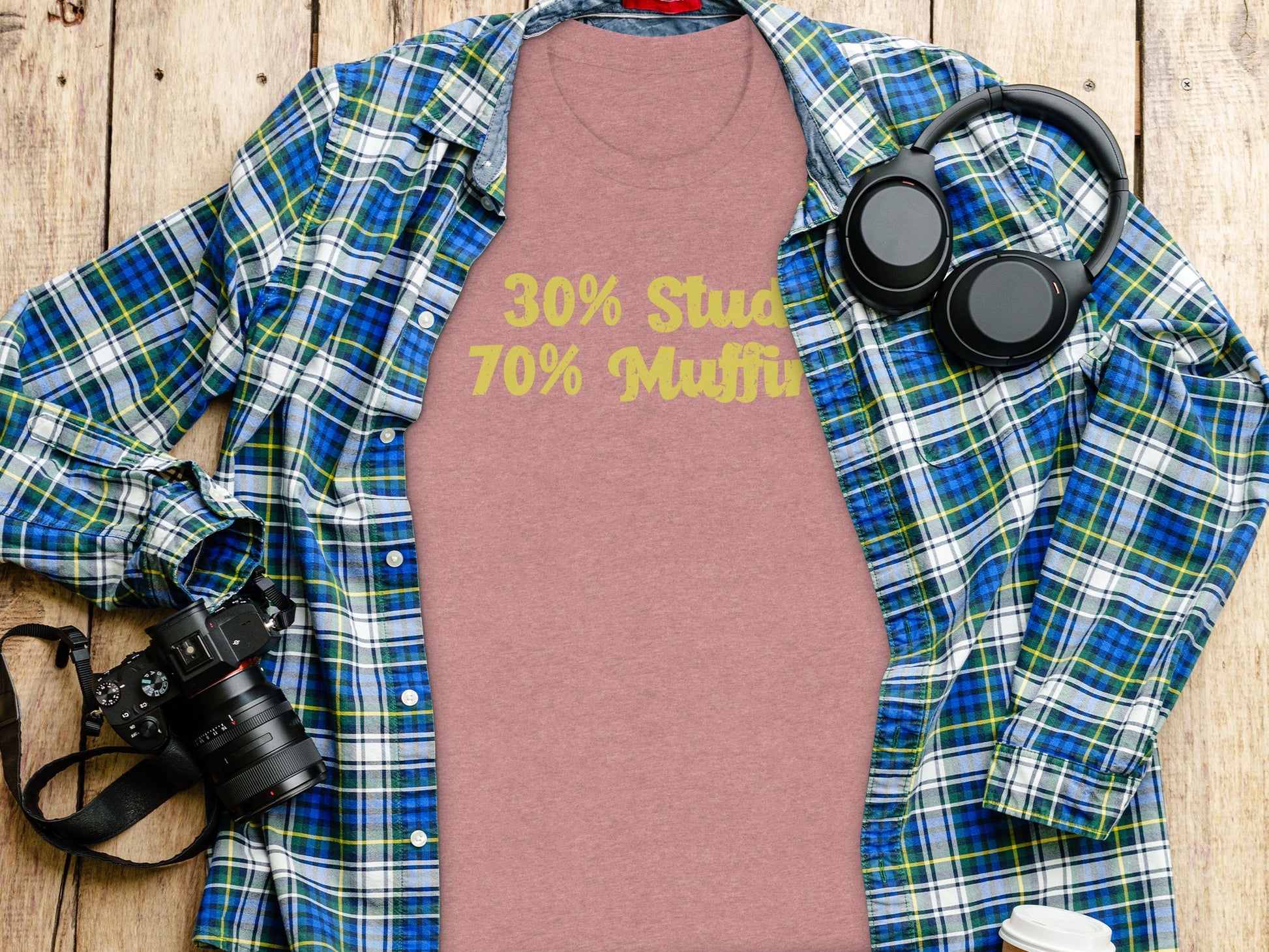 30% Stud 70% Muffin Graphic Tee Shirt for Casual Wear