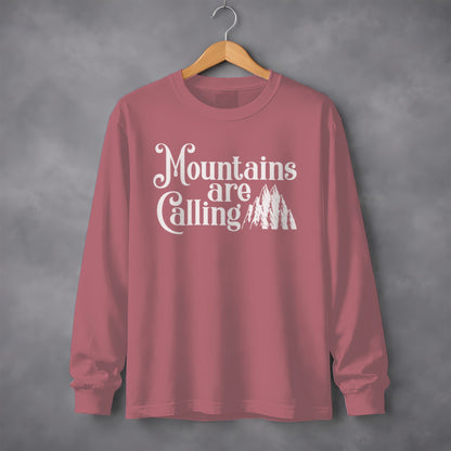 Mountains Are Calling Design Long Sleeve Shirt