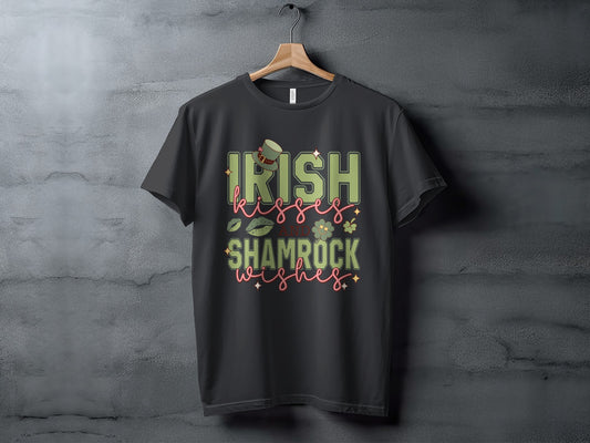 Irish Kisses and Shamrock Wishes T-shirt