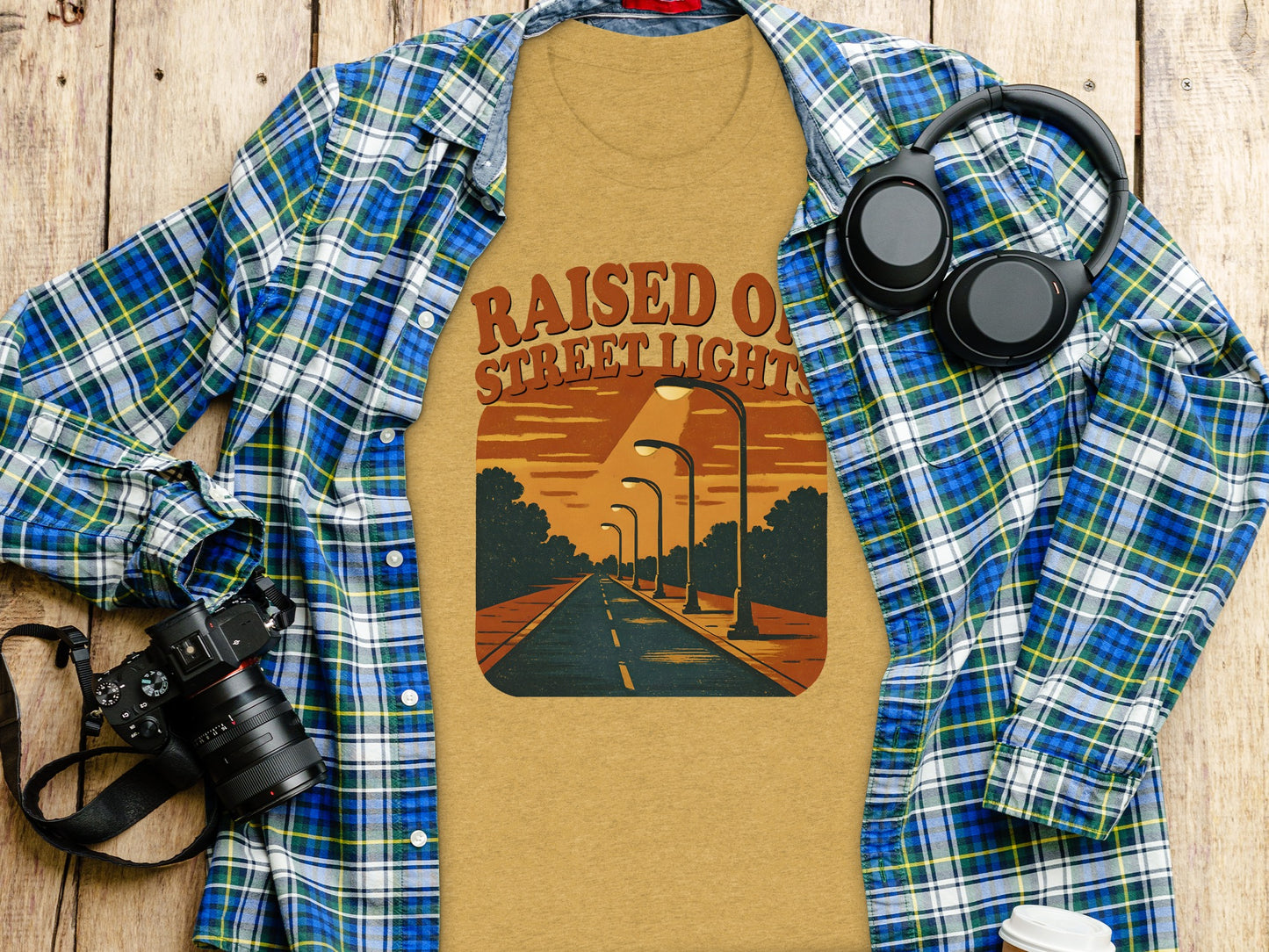 Raised On Street Lights Graphic Tee Shirt