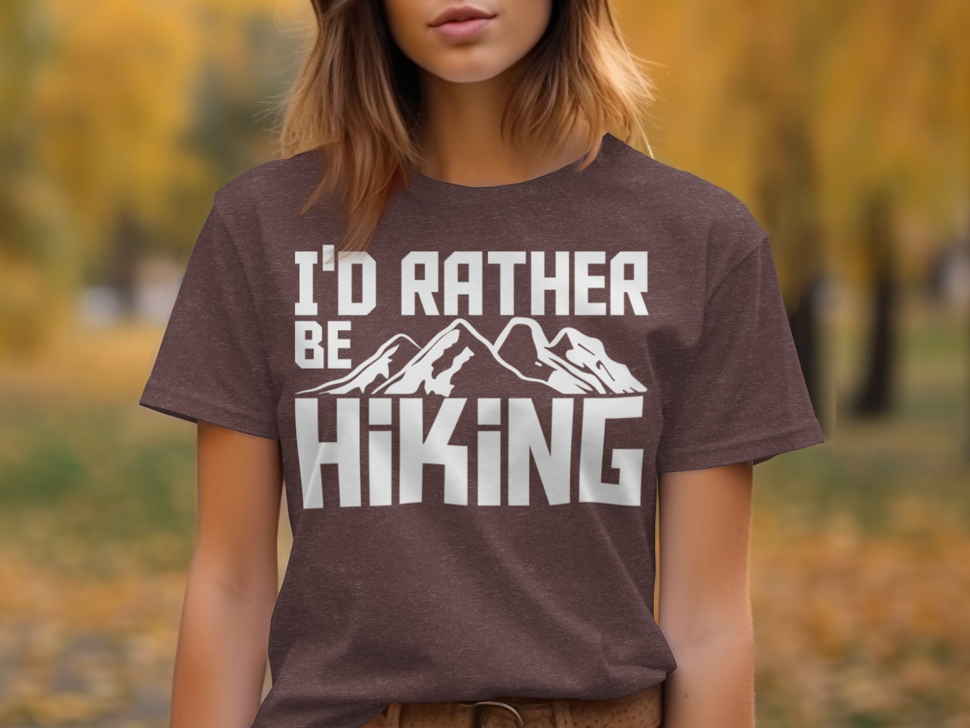 I Would Rather Be Hiking Mountains Graphic Design T-Shirt T-Shirt - Outdoor & Adventure Collection - Mile Marker 16 Gear by Cloud 16 Clothing Co.