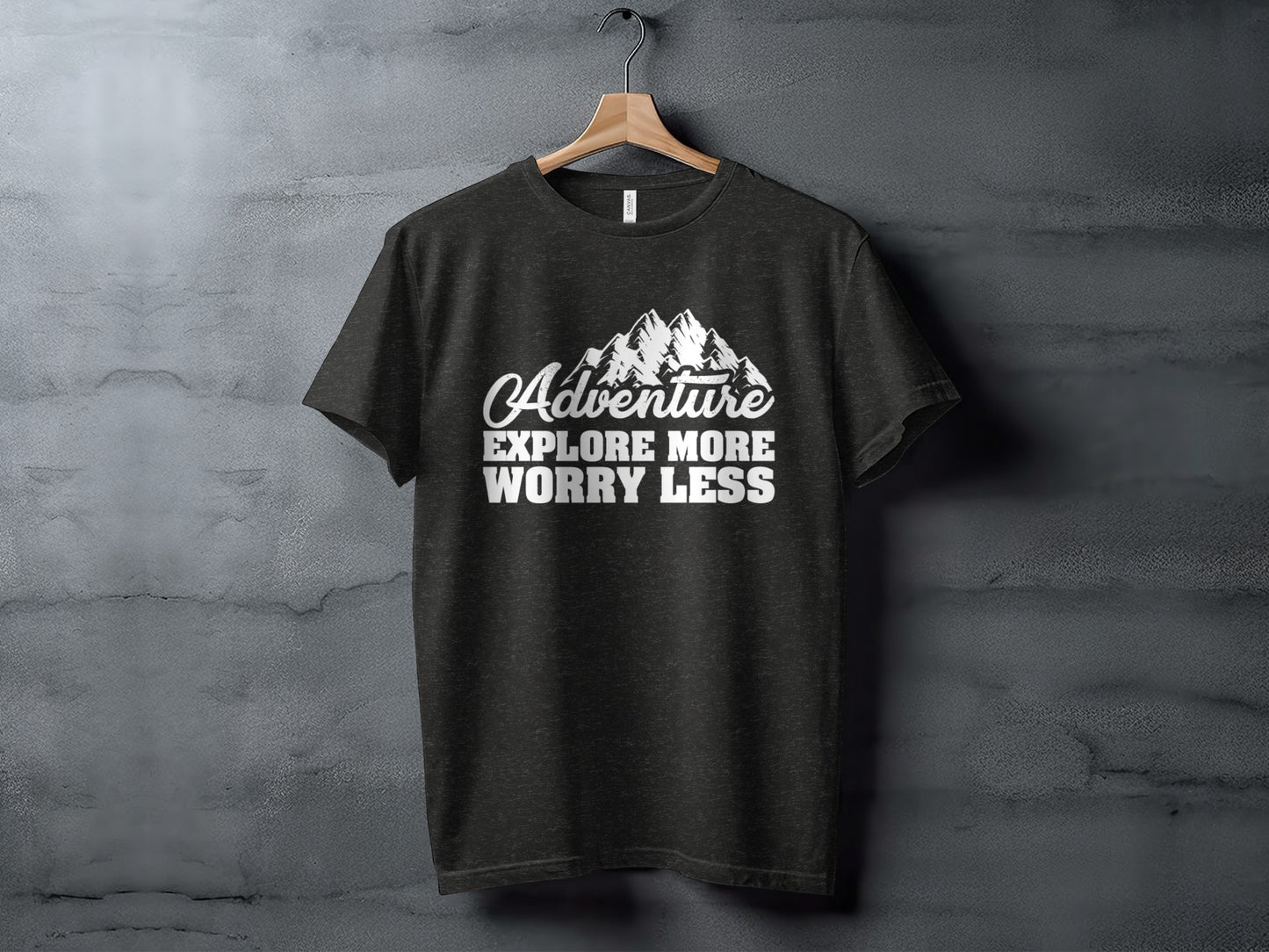 Adventure Explore More Worry Less Mountain Graphic T-Shirt T-Shirt - Outdoor & Adventure Collection - Mile Marker 16 Gear by Cloud 16 Clothing Co.
