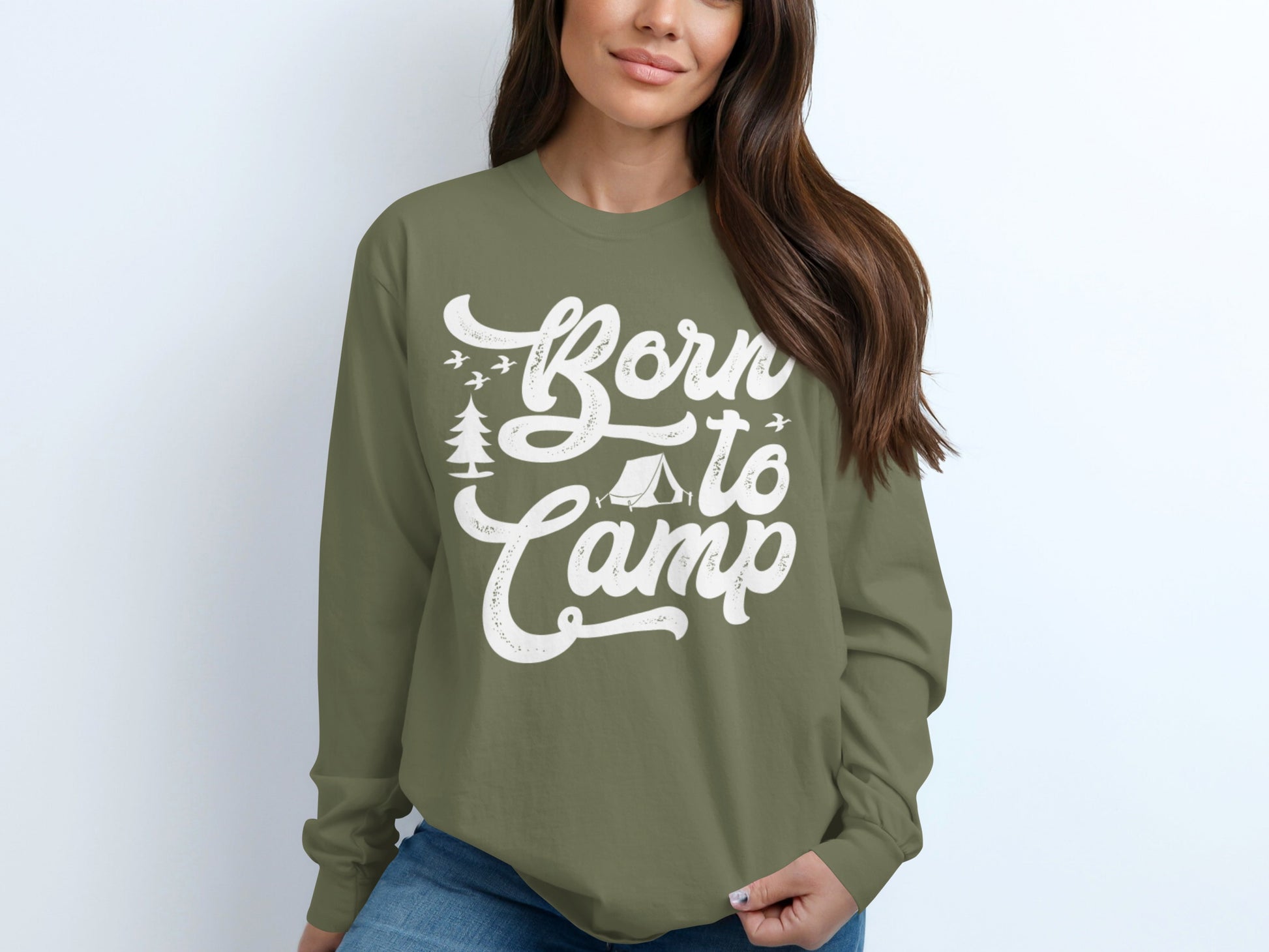 Born to Camp Graphic Long Sleeve Shirt Product