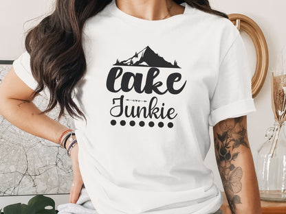 Lake Junkie Nature Lover Mountain Graphic Adventure T-Shirt T-Shirt - Outdoor & Adventure Collection - Mile Marker 16 Gear by Cloud 16 Clothing Co.