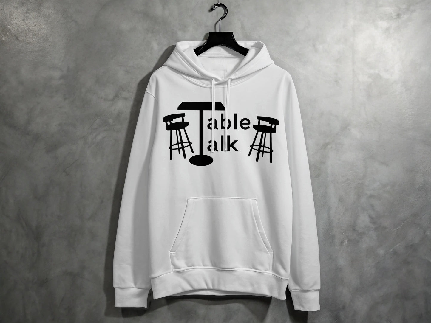 Table Talk Design White Casual Hoodie