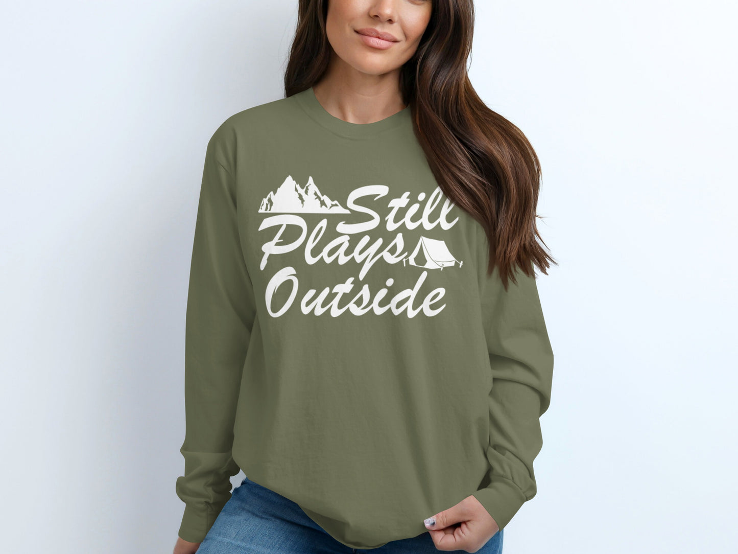 Still Plays Outside Graphic Long Sleeve Shirt