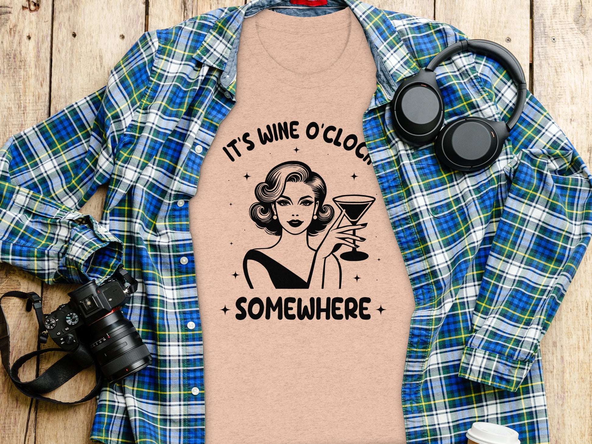 It's Wine O'Clock Somewhere Graphic T-Shirt