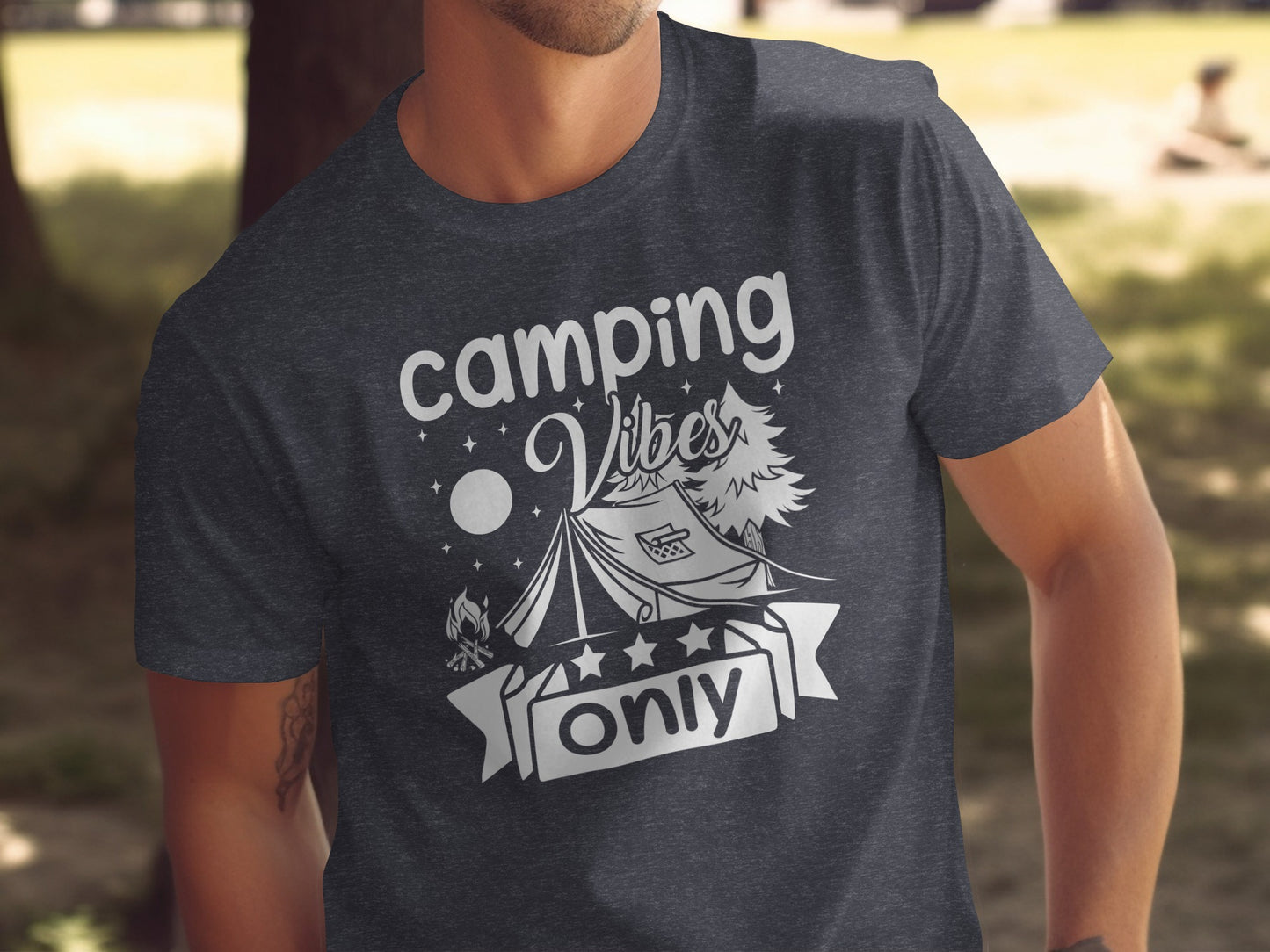 Camping Vibes Only Night Under the Stars T-Shirt T-Shirt - Outdoor & Adventure Collection - Mile Marker 16 Gear by Cloud 16 Clothing Co.