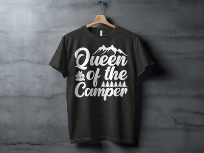 Queen of the Camper Graphic Print Camping Lover T-Shirt T-Shirt - Outdoor & Adventure Collection - Mile Marker 16 Gear by Cloud 16 Clothing Co.