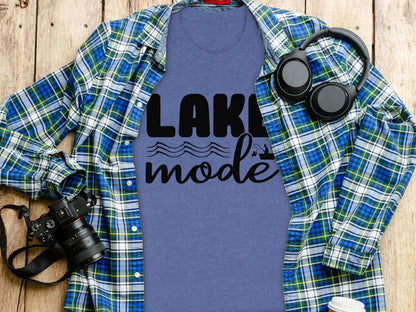 Lake Mode With Fishing Design Graphic Great Outdoors T-Shirt T-Shirt - Outdoor & Adventure Collection - Mile Marker 16 Gear by Cloud 16 Clothing Co.