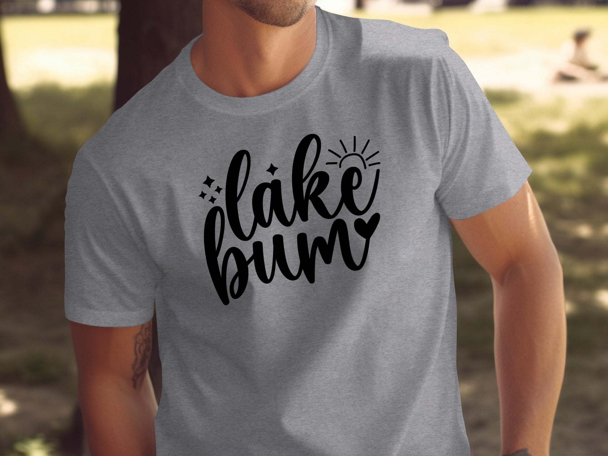 Lake Bum Sunshine Graphic Design Simple T-Shirt T-Shirt - Outdoor & Adventure Collection - Mile Marker 16 Gear by Cloud 16 Clothing Co.