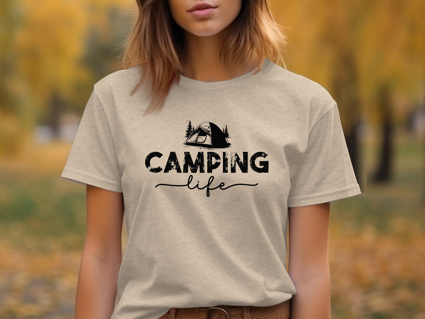Camping Life Design Outdoors Nature Adventure Tent T-Shirt T-Shirt - Outdoor & Adventure Collection - Mile Marker 16 Gear by Cloud 16 Clothing Co.