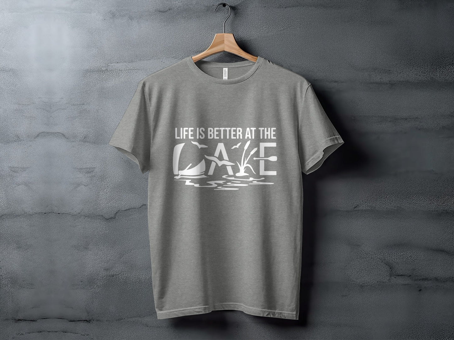 Life Is Better At The Lake Design Graphic Tee T-Shirt T-Shirt - Outdoor & Adventure Collection - Mile Marker 16 Gear by Cloud 16 Clothing Co.