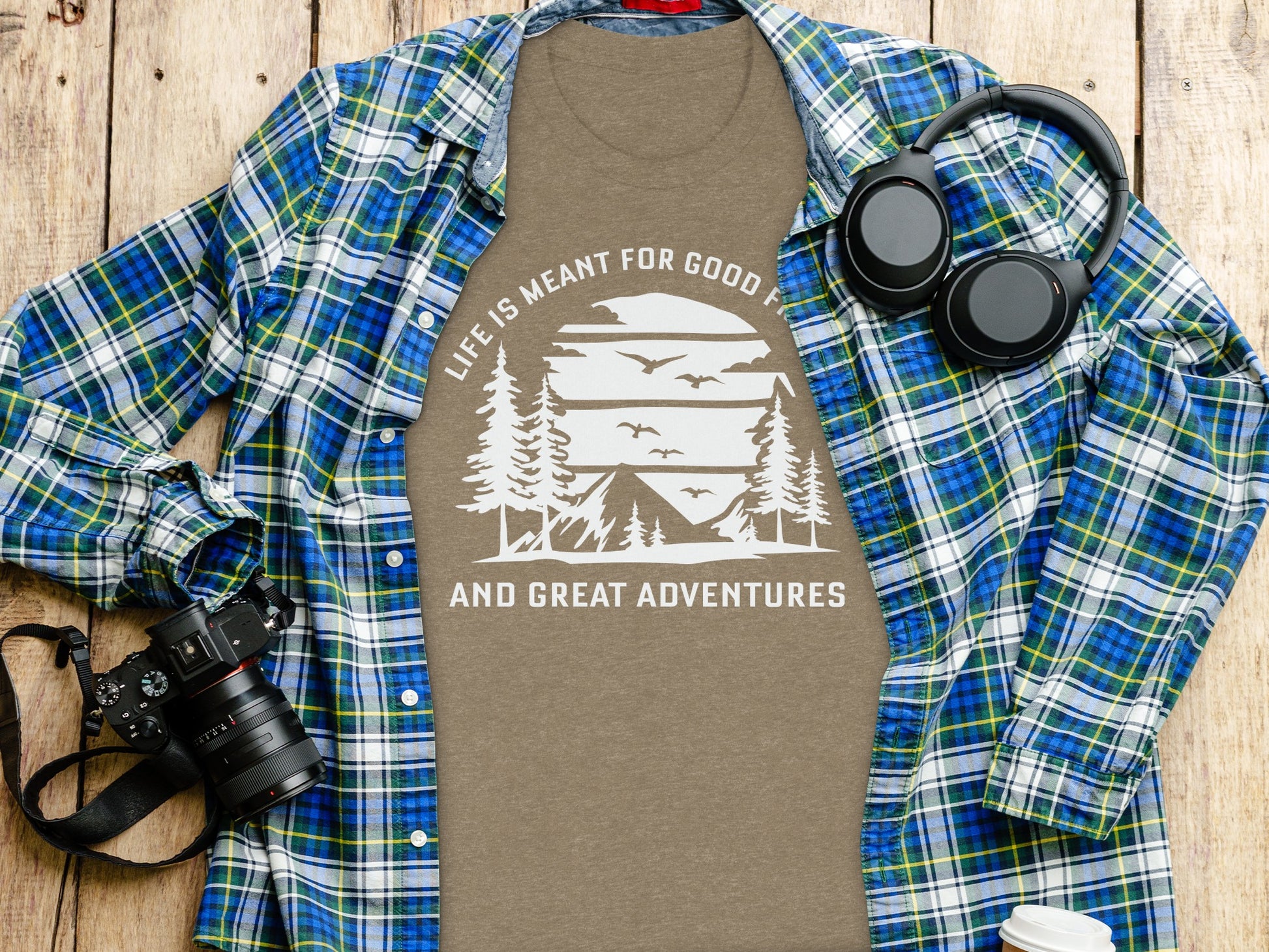 Life Meant For Good Friends Great Adventures Graphic T-Shirt T-Shirt - Outdoor & Adventure Collection - Mile Marker 16 Gear by Cloud 16 Clothing Co.