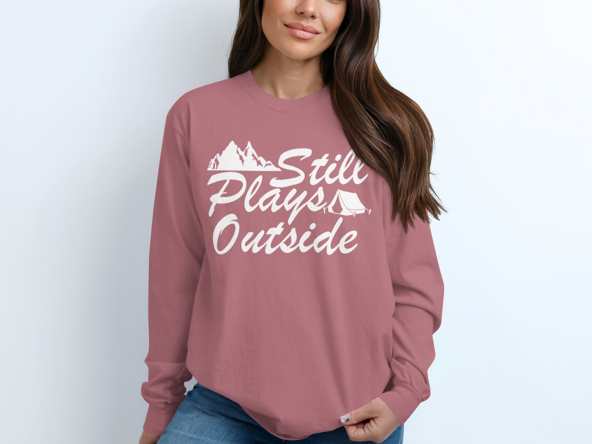 Still Plays Outside Graphic Long Sleeve Shirt
