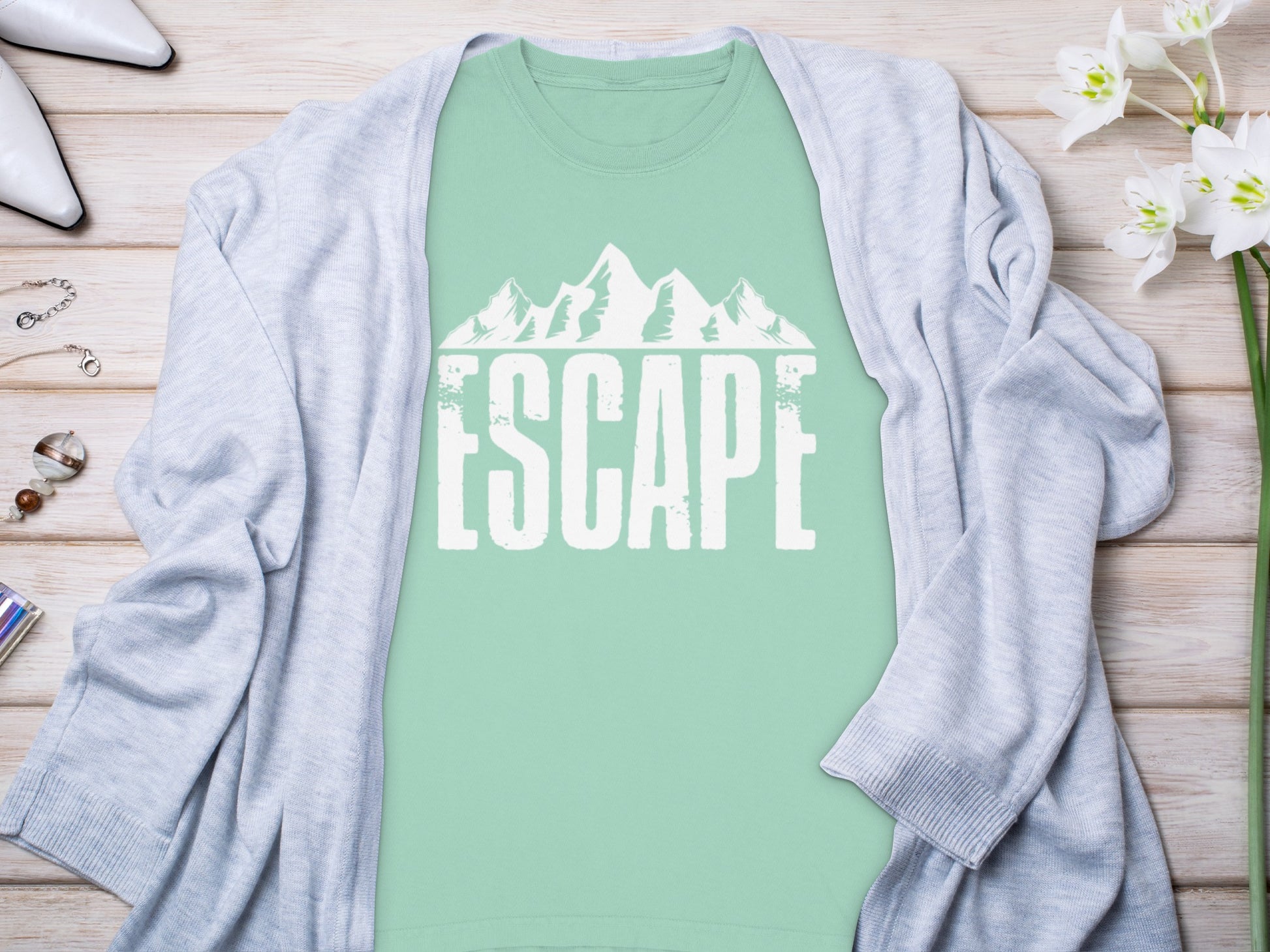 Escape Mountain Graphic Shirt Styled Product