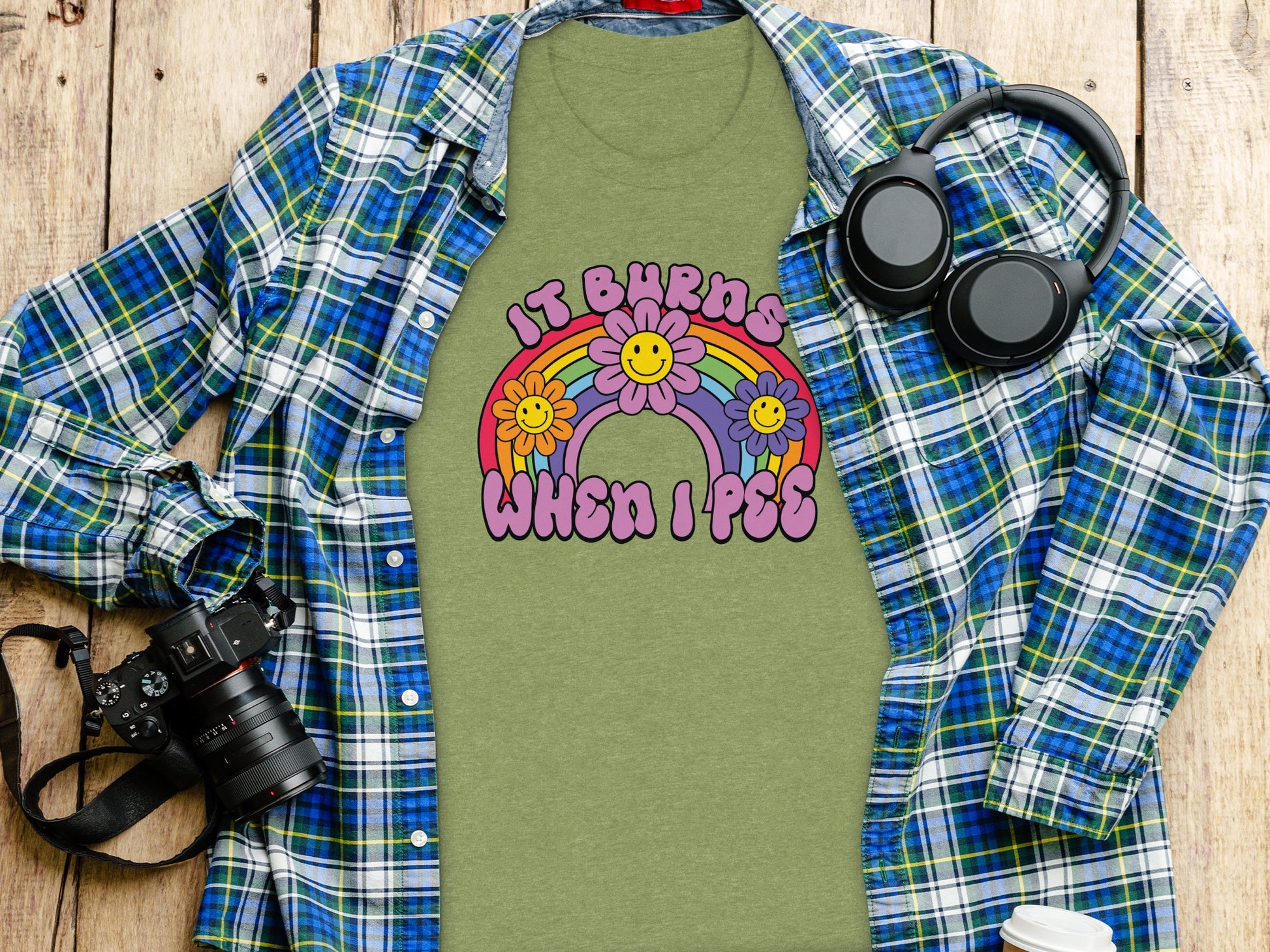 It Burns When I Pee Funny Graphic T-Shirt Product