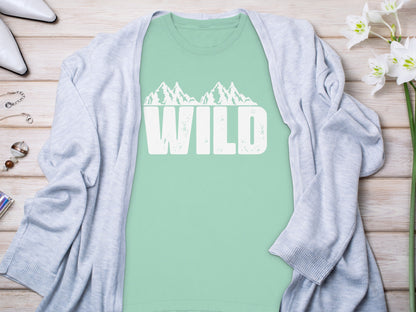 Wild Mountain Graphic Tee Perfect for Outdoor Adventures
