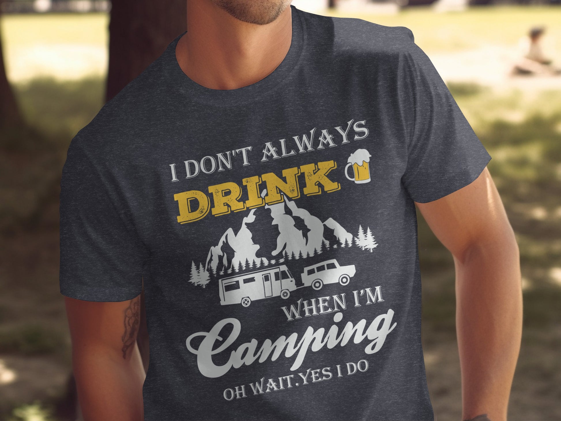 Camping Trip Funny Drinking Quote Graphic Adventure T-Shirt T-Shirt - Outdoor & Adventure Collection - Mile Marker 16 Gear by Cloud 16 Clothing Co.