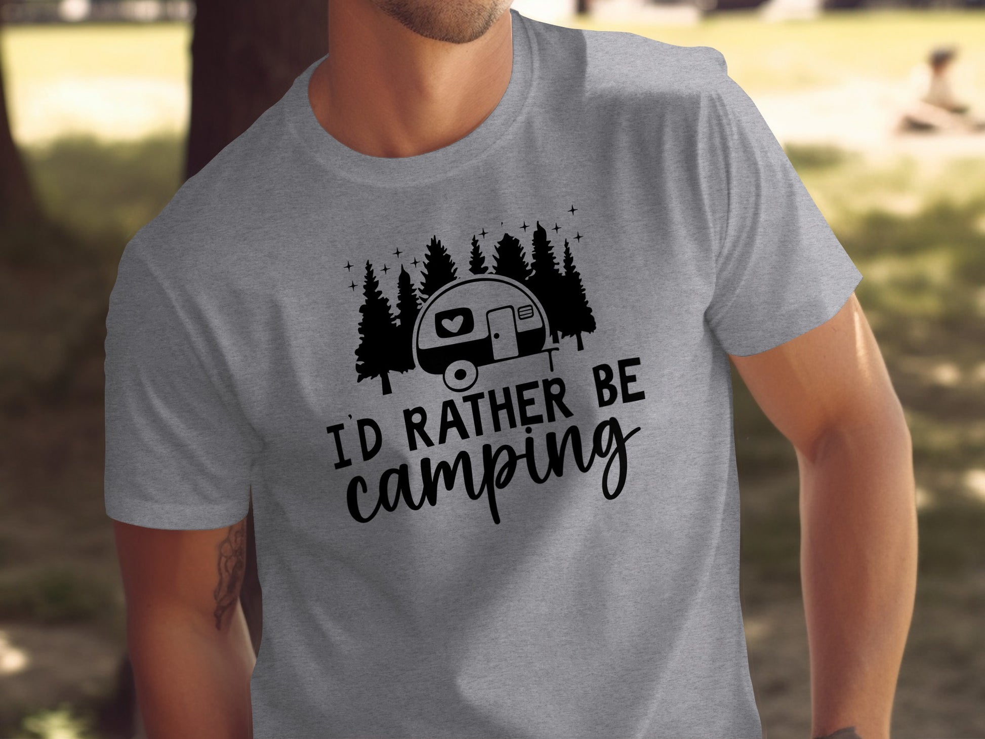 Id Rather Be Camping Nature Adventure Graphic Design T-Shirt T-Shirt - Outdoor & Adventure Collection - Mile Marker 16 Gear by Cloud 16 Clothing Co.