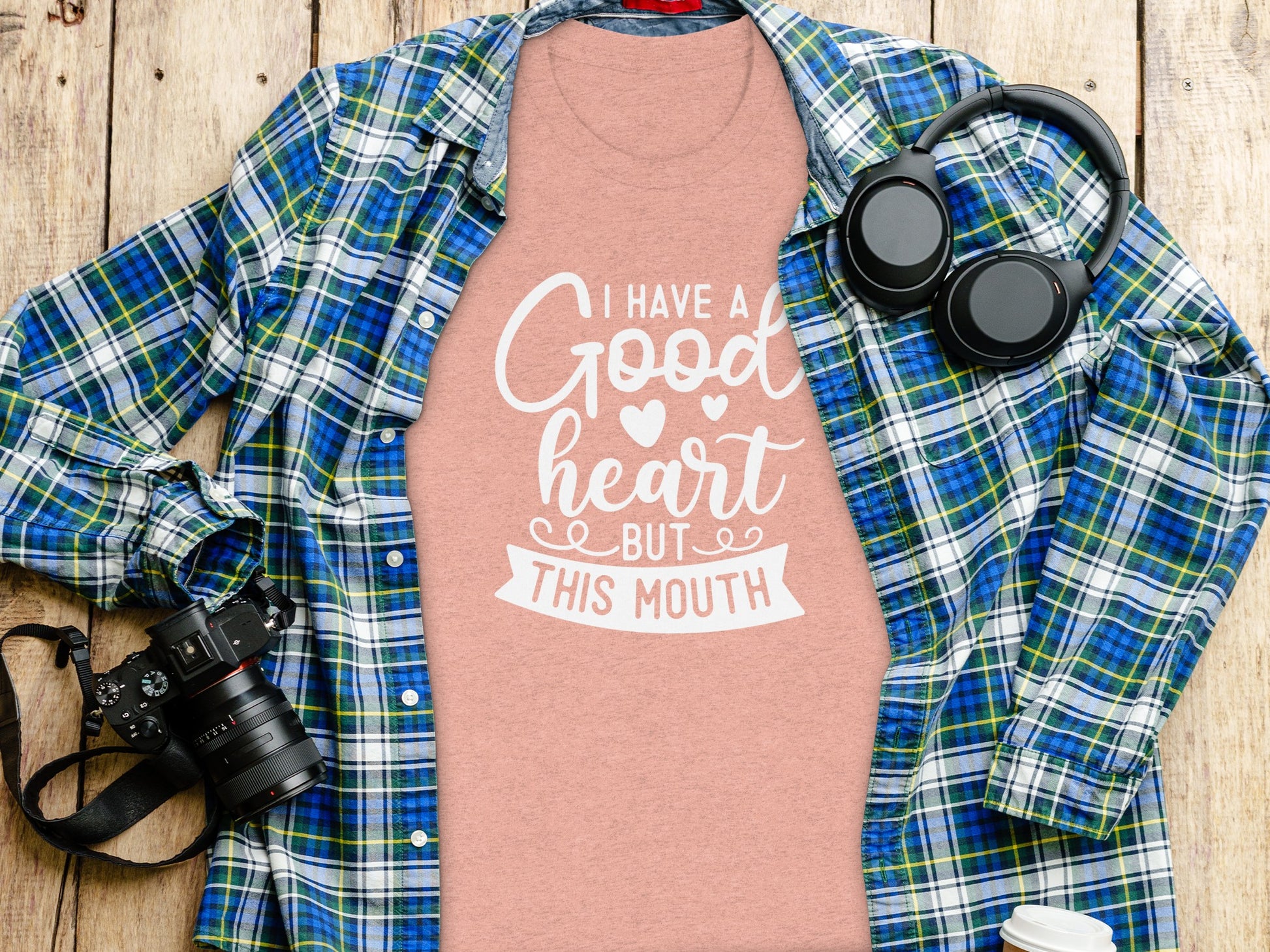 I Have a Good Heart But This Mouth graphic tee