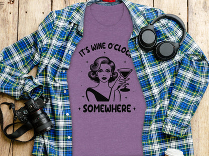 It's Wine O'Clock Somewhere Graphic T-shirt