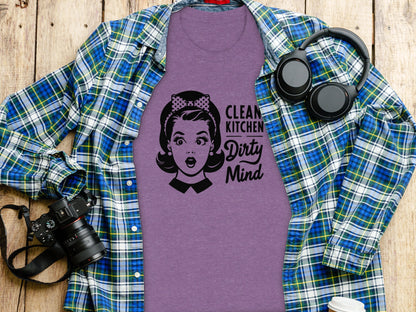 Clean Kitchen Dirty Mind Graphic T-Shirt