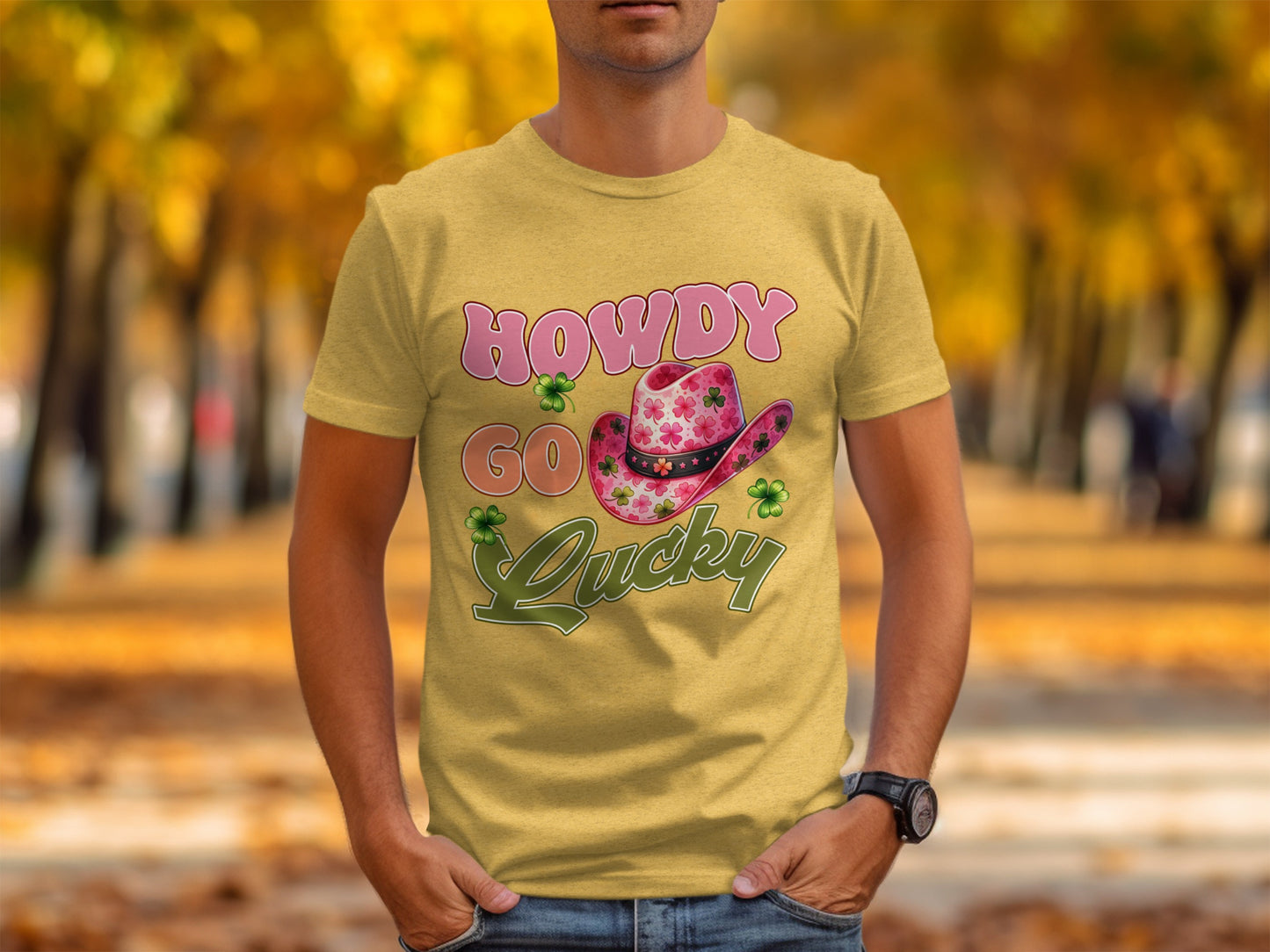 Howdy Go Lucky Printed Graphic Tee Fun Statement Shirt