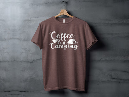 Coffee and Camping Graphic Design Great Outdoors T-Shirt T-Shirt - Outdoor & Adventure Collection - Mile Marker 16 Gear by Cloud 16 Clothing Co.