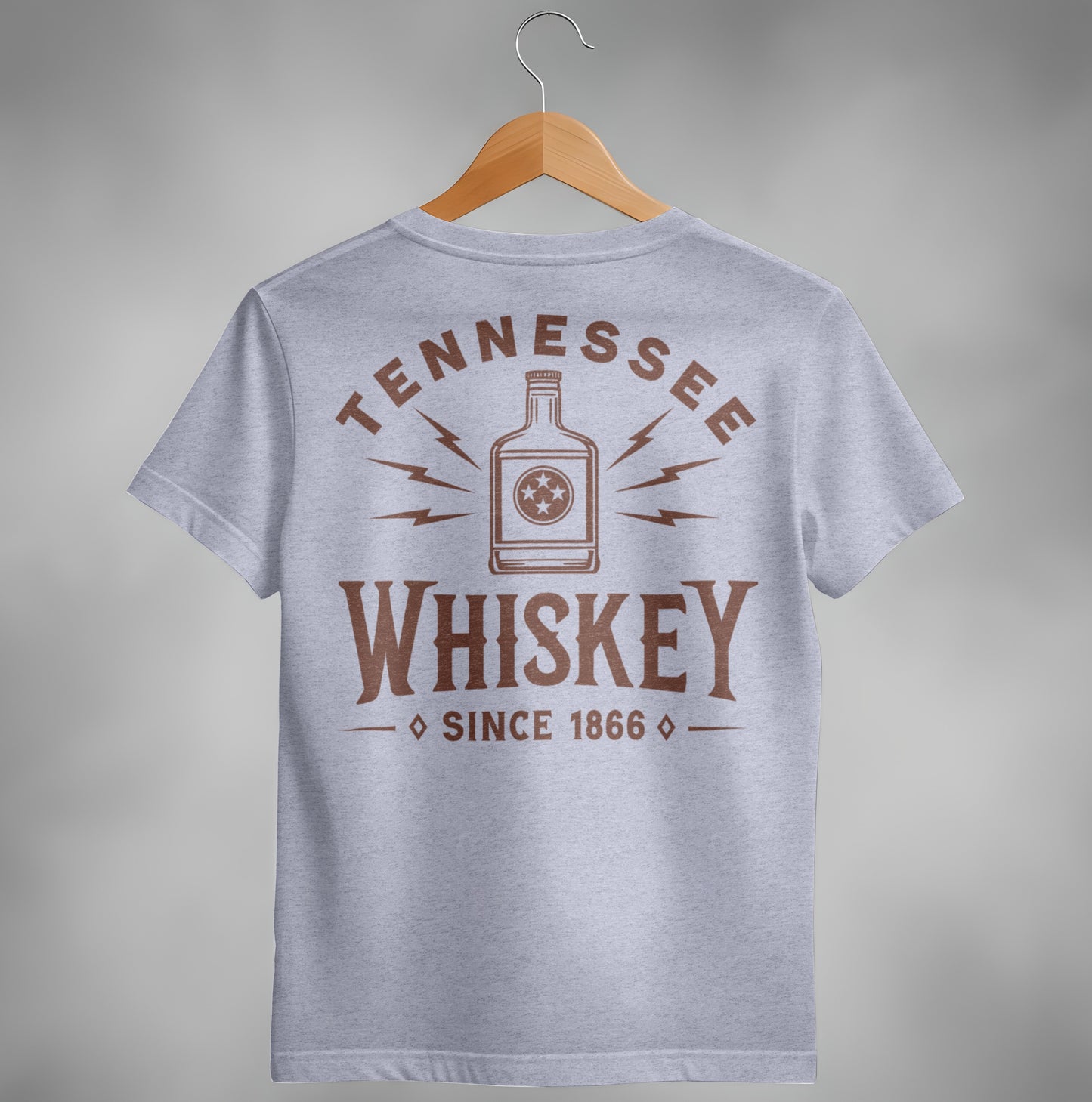 Tennessee Whiskey Bottle Since 1866 Graphic T-Shirt T-shirt - Scrappy Malone's Bar 100-Proof Humor - Cloud 16 Clothing Co.