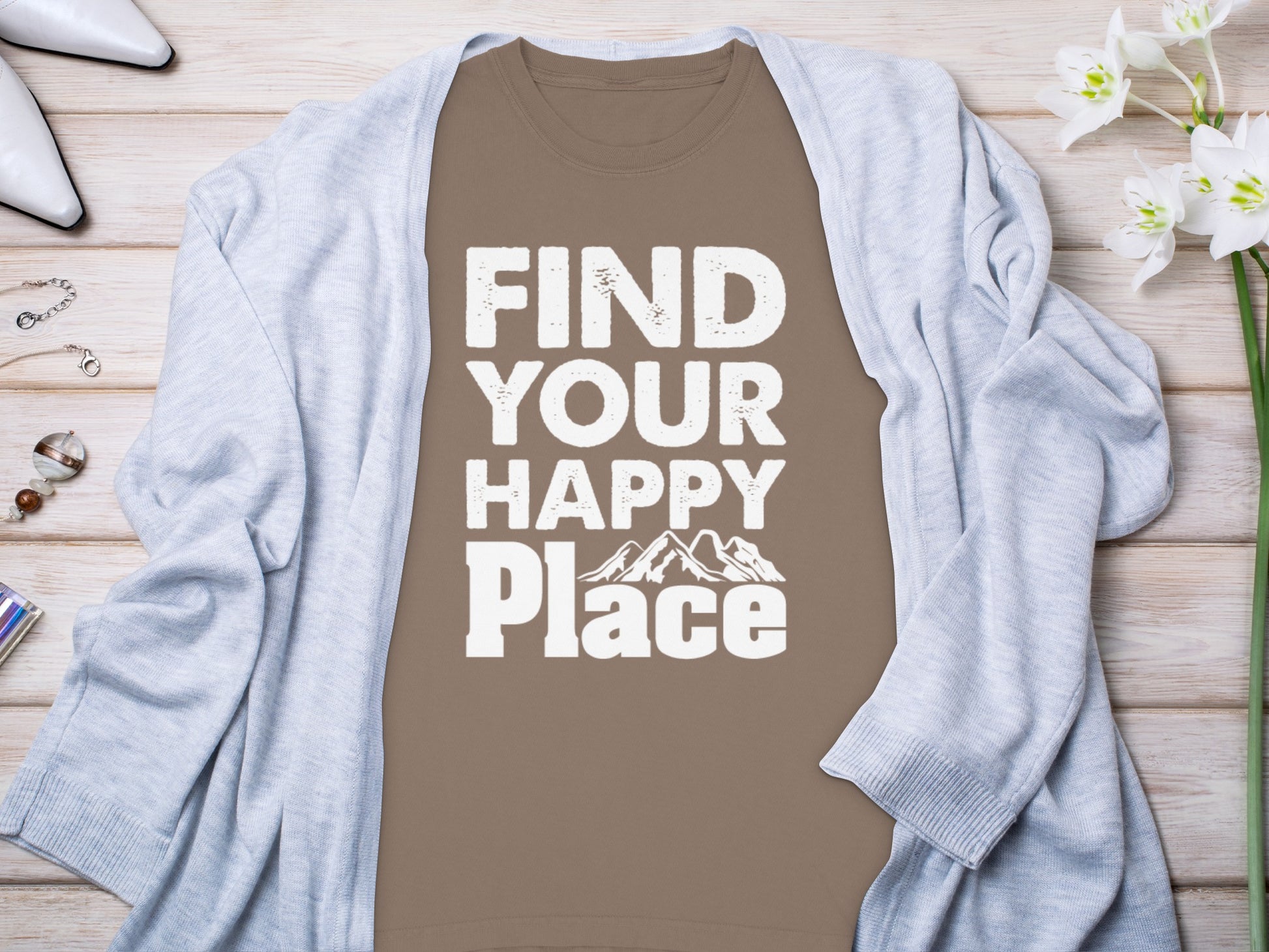 Find Your Happy Place Motivational Shirt