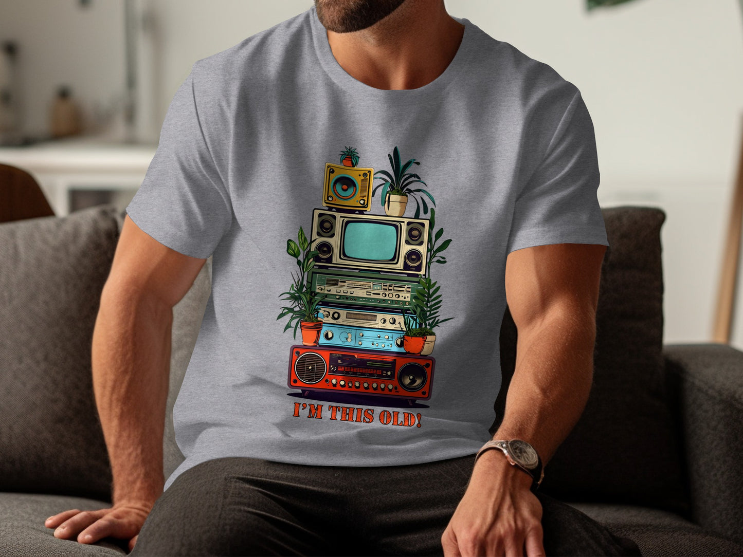Retro Electronics Stack I'm This Old Graphic Tee Shirt